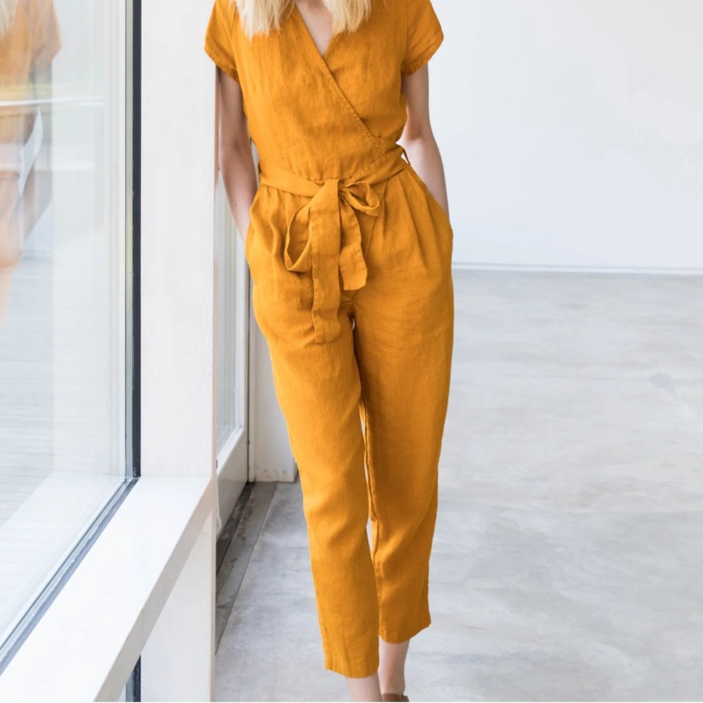 Not Perfect Linen NEW Margaret Jumpsuit